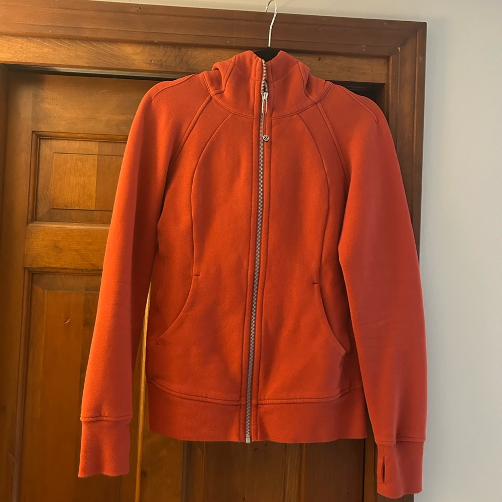 Lululemon Full Zip Scuba in Red Rock